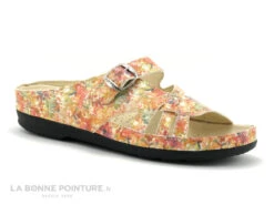 Pedi Girl LOW Fleurs Multi - Mule Confort Femme Reglable