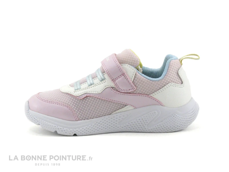 Geox SPRINTYE J25FWA Pink White - Basket Fille Rose Et Blanche – Image 3