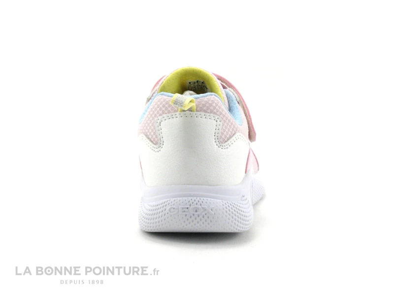 Geox SPRINTYE J25FWA Pink White - Basket Fille Rose Et Blanche – Image 4
