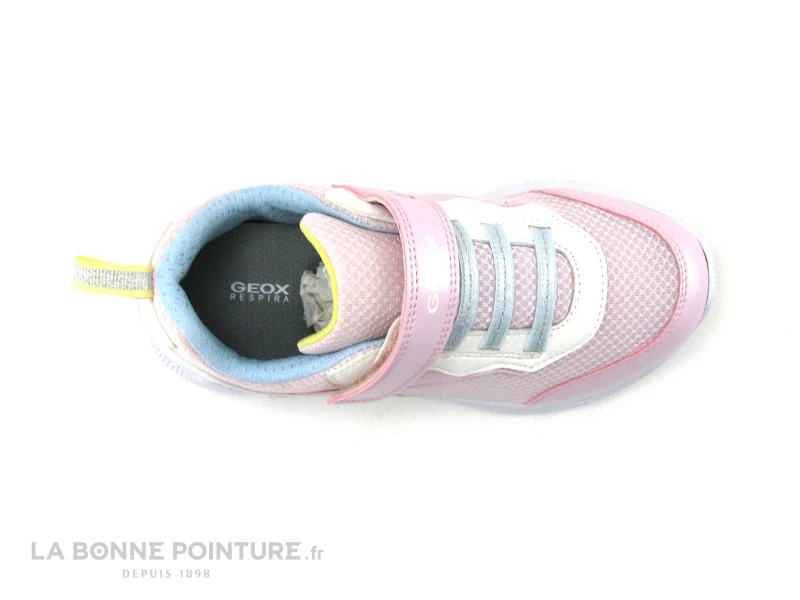 Geox SPRINTYE J25FWA Pink White - Basket Fille Rose Et Blanche – Image 6