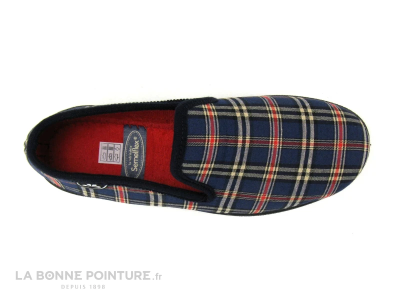 Semelflex SUPER URBAIN Marine Ecossais - Chausson Homme – Image 6