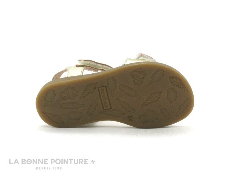 Acebos 5615ET Platine - Sandale Or Fille - Coeurs Multicolores – Image 7