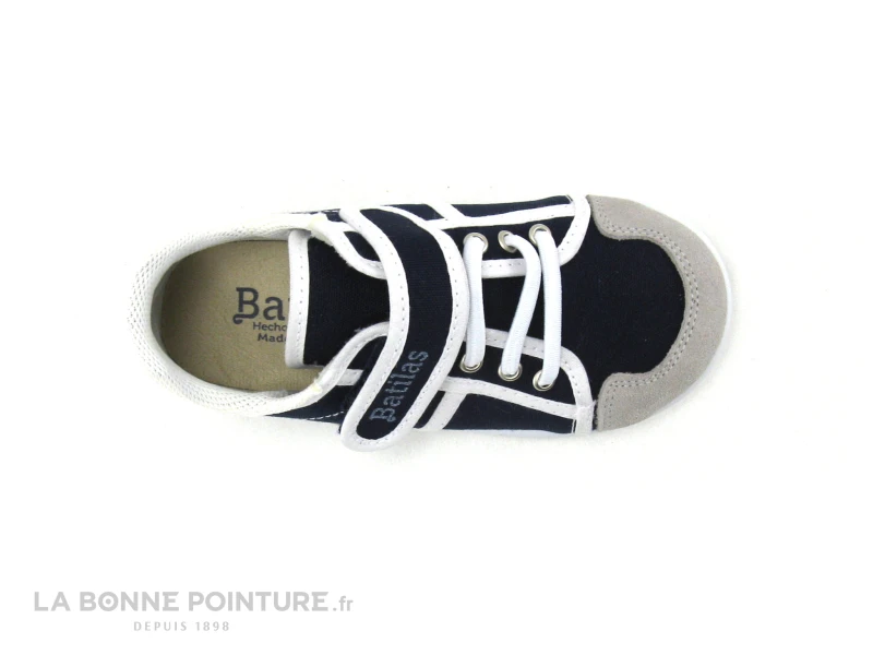 Batilas 394 001 - Basket GARCON Toile Bleu Marine Avec Scratch – Image 4