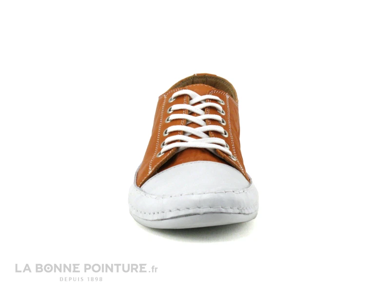 Andrea Conti 0025903 044 Papaya - Basket Femme Cuir Orange – Image 2