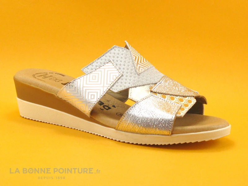 Jordana 2769 Argent - Mule Femme - Talon Compense – Image 4