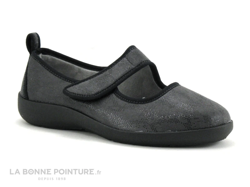Podowell Fargeot TARZAN Gris - Chausson Ballerine Velcro