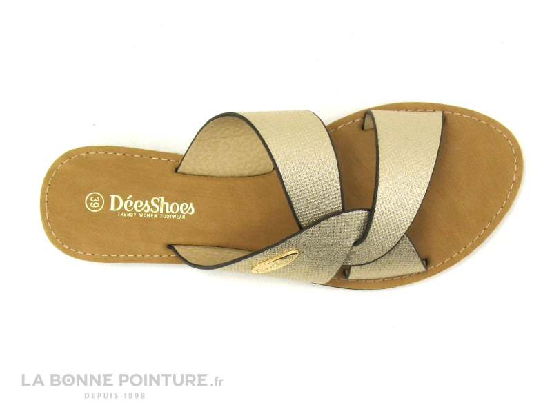 Dees Shoes MERCADO Or - Mule Plate Doree – Image 3