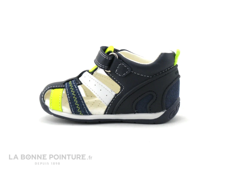 Geox EACH B150BB Navy Fluo Yellow - Sandale BEBE – Image 3