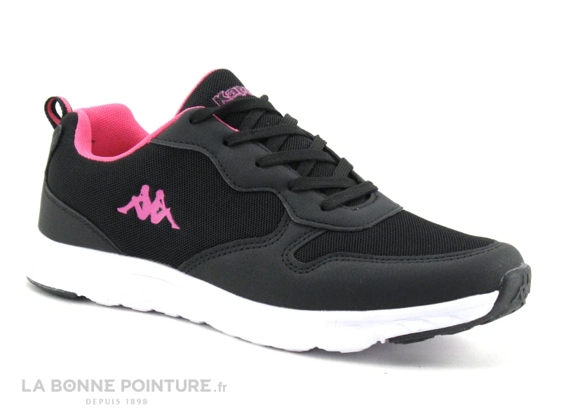 Kappa LOGO DELVIS Kid Black Fuchsia - Basket Sport Fille