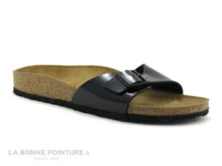Birkenstock MADRID Birko Flor Vernis Noir - BK040303 - Mule Femme