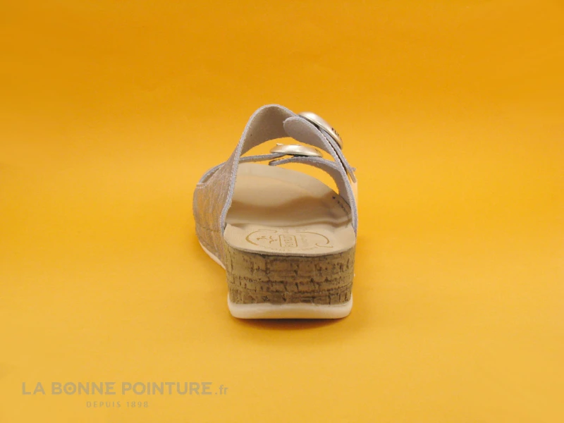 Fly Flot FLETY Blanc - Gris Metal - 2 Brides Reglables - Mule – Image 4