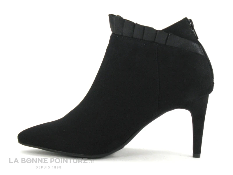 The Divine Factory QL3812 Noir - Fronces - Bottine Talon Aiguille – Image 3