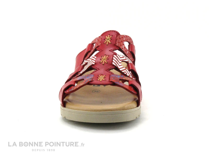 Jordana 35 Rouge - Mule Femme Semelle Compensee – Image 2