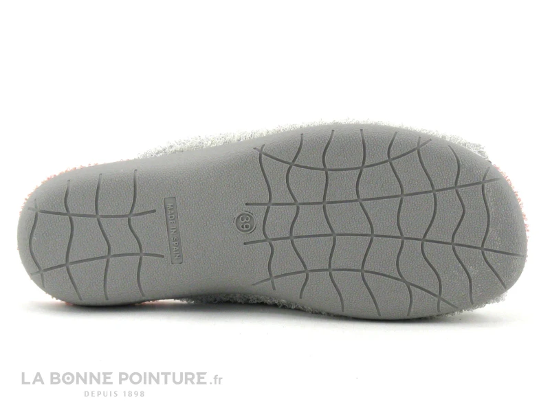 Zels 6439 Gris Rose - Pantoufle Mule Femme Bout Ouvert â Image 4