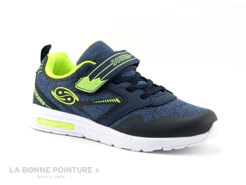 Dockers 48BT601 - Basket Bleu Marine Enfant - Elastique Et Velcro – Image 5