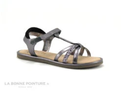 Mod8 PARADIS Gris Pewter - Sandale Fille Gris Metal - Bride Salome