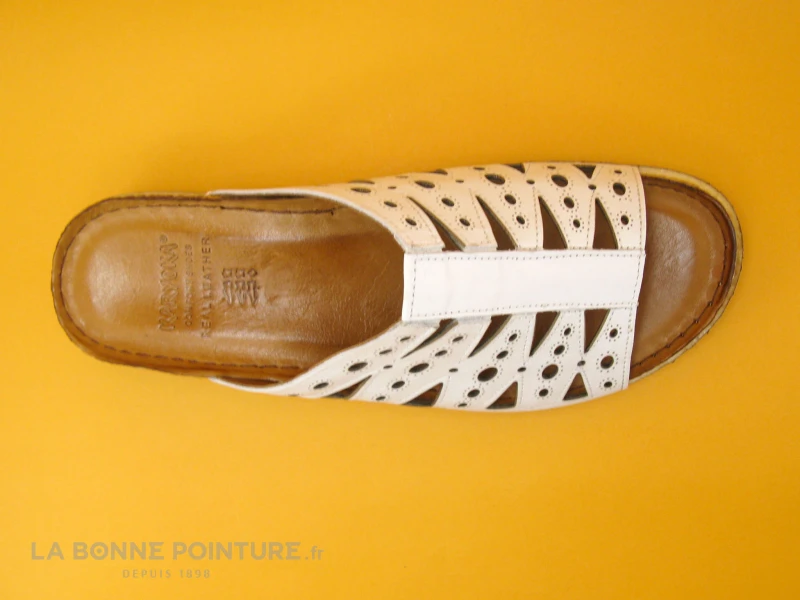 Karyoka IBOU Blanc - Mule Blanche - Talon Compense – Image 4