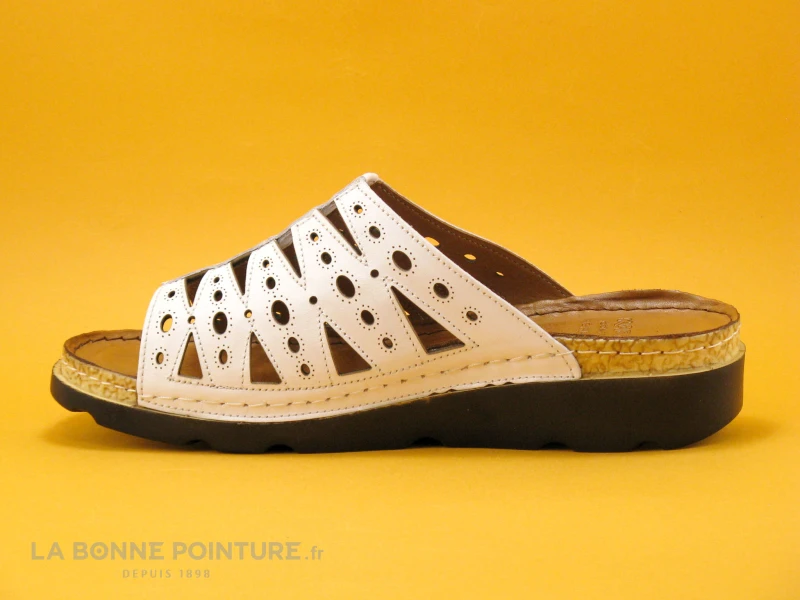 Karyoka IBOU Blanc - Mule Blanche - Talon Compense – Image 3