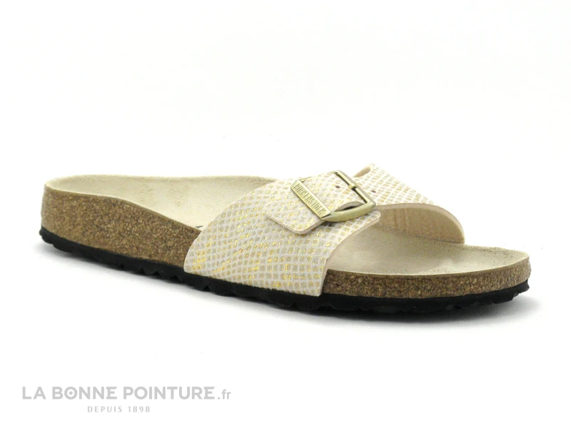 Birkenstock MADRID Shiny Python Eggshell Gold - BK1018543 - Mule F – Image 4