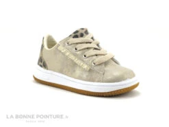 Wipop LOTERY Beige Or - Leopard - Basket Fille Avec Zip
